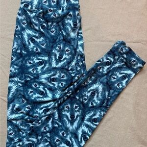 Wolf LuLaRoe vintage rare leggings OS